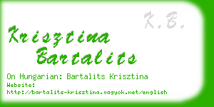 krisztina bartalits business card